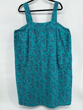 Dreams & Co. Plus Size Sleeveless Square Neck Lounger Women's Size 2X Pockets